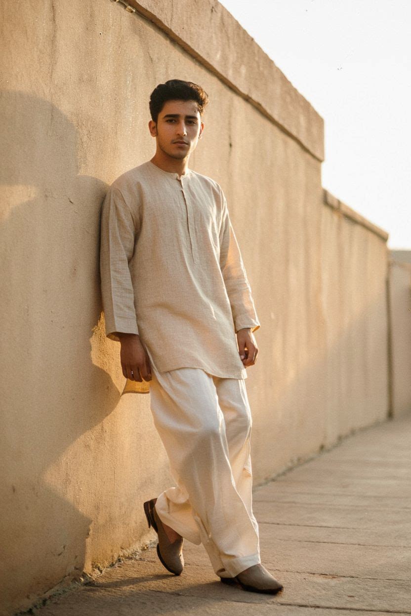 Eid Modern Kurta Trousers Men